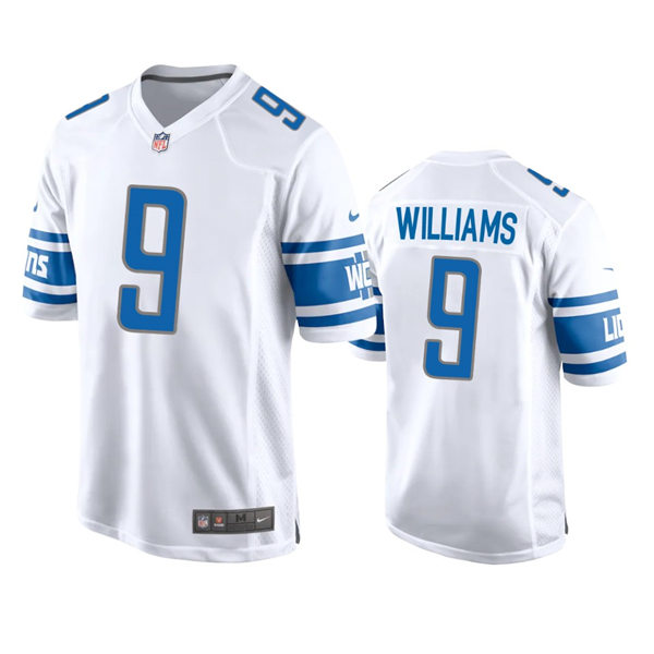  Mens Detroit Lions #9 Jameson Williams Nike White Vapor Untouchable Limited Jersey 