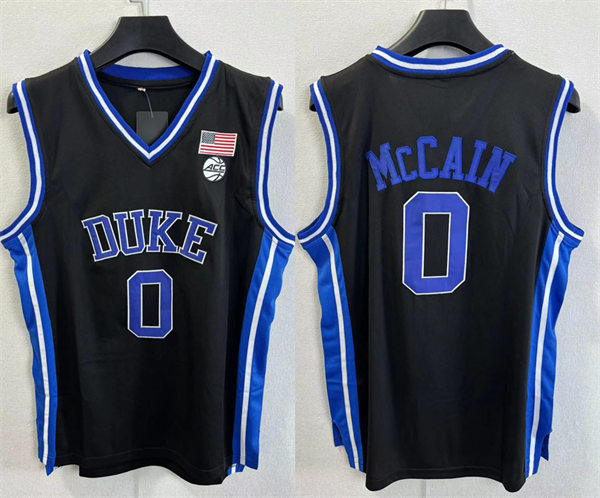  Mens Duke Blue Devils #0 Jared McCain Nike Black College Basketball Game Jersey 
