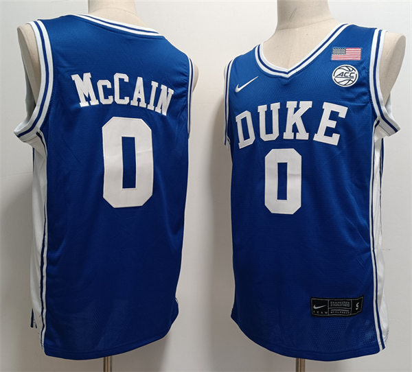  Mens Duke Blue Devils #0 Jared McCain Nike Royal College Basketball Game Jersey 