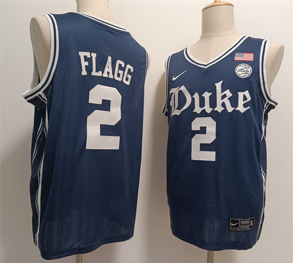  Mens Duke Blue Devils #2 Cooper Flagg Navy Cameron Brotherhood uniform Jersey 