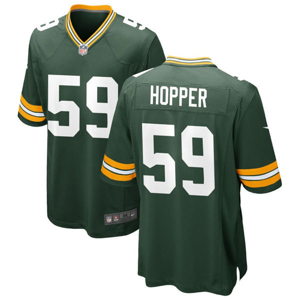  Mens Green Bay Packers #59 Ty'Ron Hopper Nike Green Vapor Limited Player Jersey 
