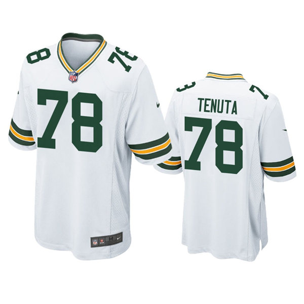  Mens Green Bay Packers #78 Luke Tenuta Nike White Vapor Limited Player Jersey 