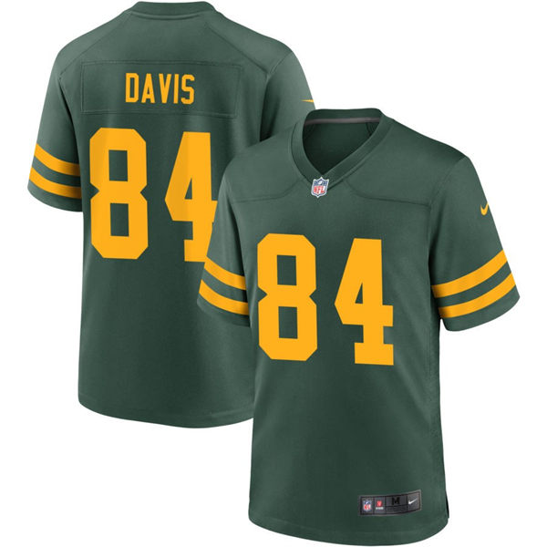  Mens Green Bay Packers #84 Tyler Davis Nike Green Alternate Retro 1950s Throwback Jersey 