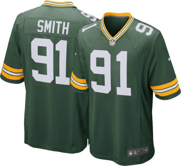  Mens Green Bay Packers #91 Preston Smith Green Vapor Limited Player Jersey 