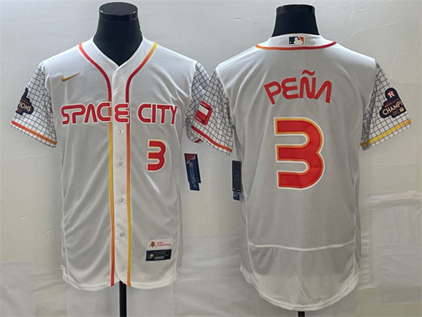  Mens Houston Astros #3 Jeremy Pena Nike White City Connect Special Edition 2.0 Jersey 