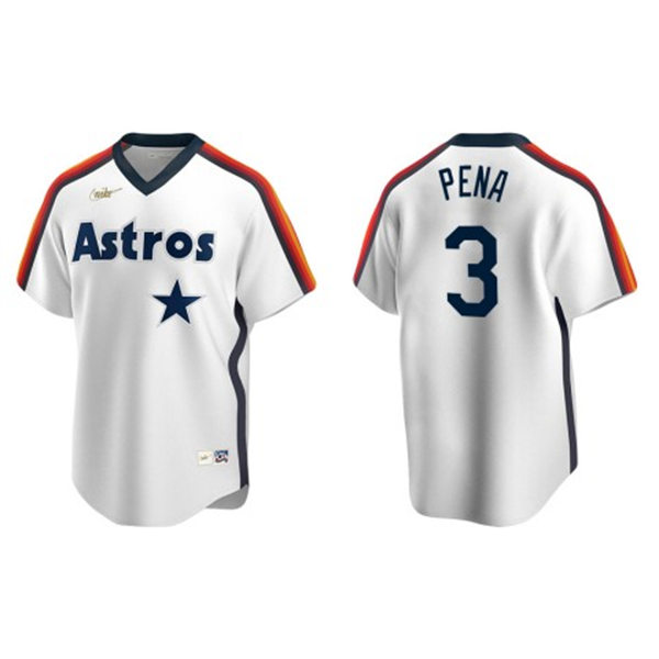  Mens Houston Astros #3 Jeremy Pena Nike White Pullover Cooperstown Collection Jersey 
