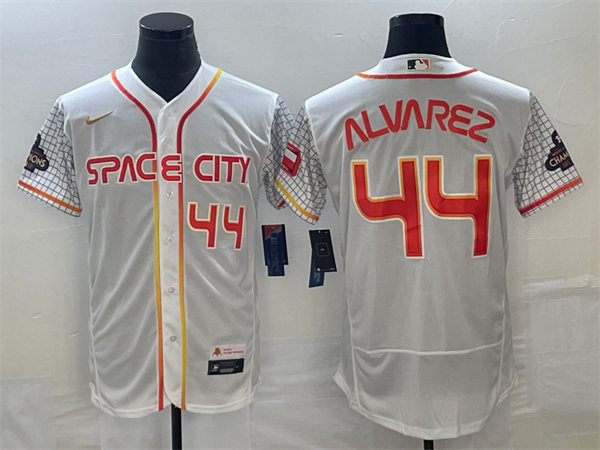  Mens Houston Astros #44 Yordan Alvarez Nike White City Connect Special Edition 2.0 Jersey  