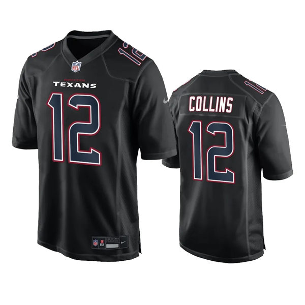  Mens Houston Texans #12 Nico Collins 2024 Black Fashion Game Jersey 