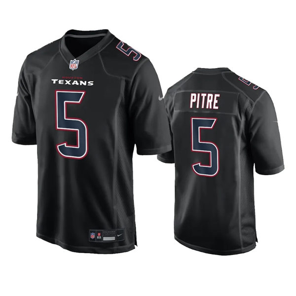  Mens Houston Texans #5 Jalen Pitre 2024 Black Fashion Game Jersey 