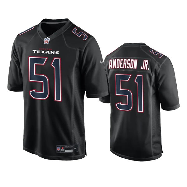  Mens Houston Texans #51 Will Anderson Jr. 2024 Black Fashion Game Jersey 