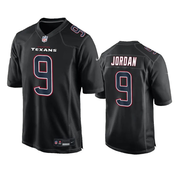  Mens Houston Texans #9 Brevin Jordan 2024 Black Fashion Game Jersey 