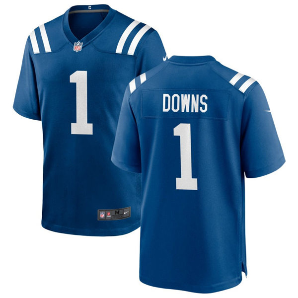  Mens Indianapolis Colts #1 Josh Downs Nike Royal Vapor Limited Player Jersey 