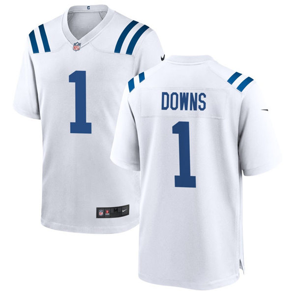  Mens Indianapolis Colts #1 Josh Downs Nike White Vapor Limited Jersey 