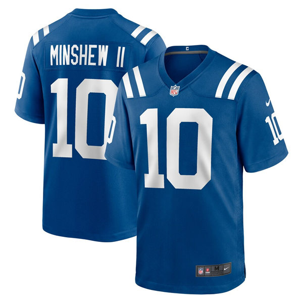  Mens Indianapolis Colts #10 Gardner Minshew II Nike Royal Vapor Limited Player Jersey 