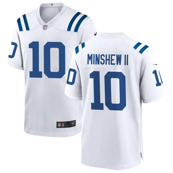  Mens Indianapolis Colts #10 Gardner Minshew II Nike White Vapor Limited Jersey 
