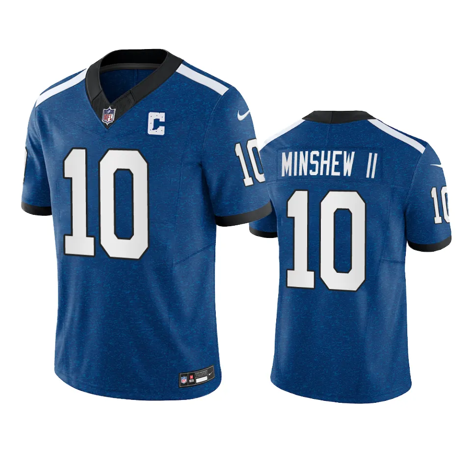  Mens Indianapolis Colts #10 Gardner Minshew II Royal Indiana Nights Alternate Vapor F.U.S.E. Limited Jersey 