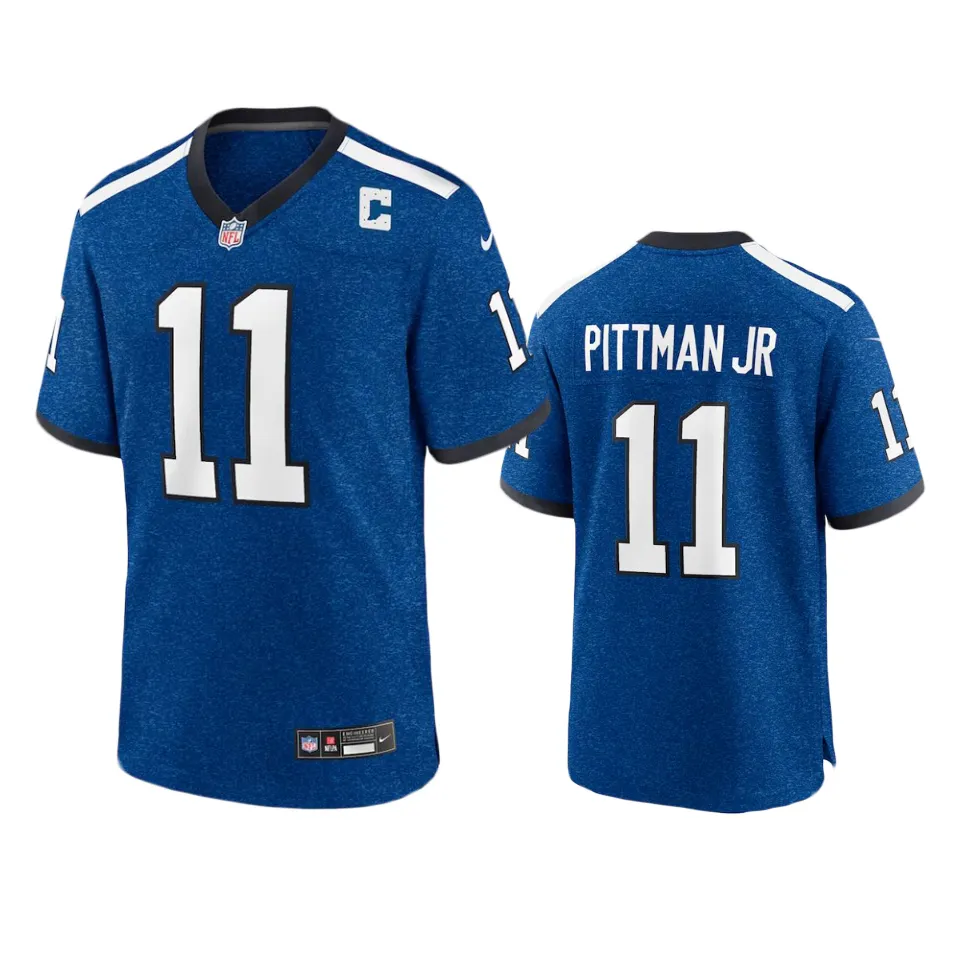  Mens Indianapolis Colts #11 Michael Pittman Jr. Royal Indiana Nights Alternate Vapor F.U.S.E. Limited Jersey 