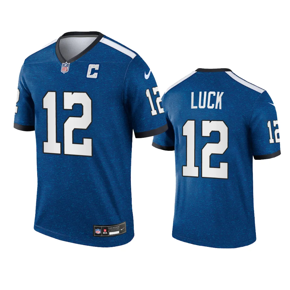  Mens Indianapolis Colts #12 Andrew Luck Royal Indiana Nights Alternate Vapor F.U.S.E. Limited Jersey 