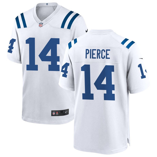  Mens Indianapolis Colts #14 Alec Pierce Nike White Vapor Limited Jersey 