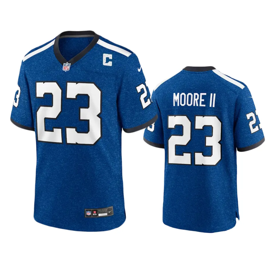  Mens Indianapolis Colts #23 Kenny Moore II Royal Indiana Nights Alternate Vapor F.U.S.E. Limited Jersey 