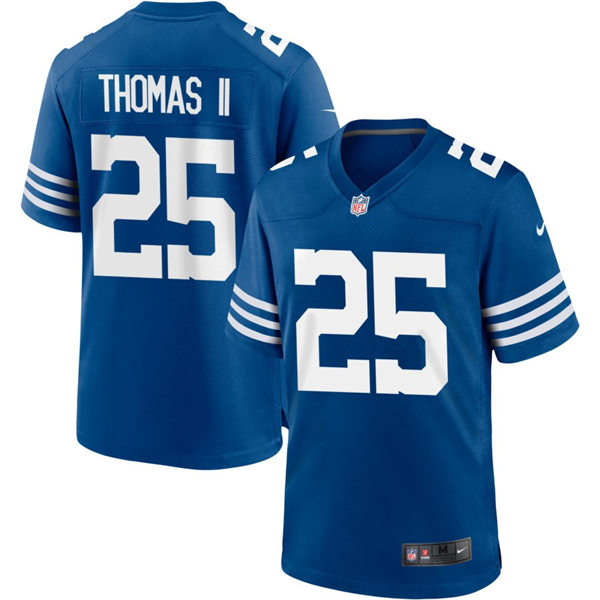  Mens Indianapolis Colts #25 Rodney Thomas II Nike Royal Alternate Retro Vapor Limited Jersey 
