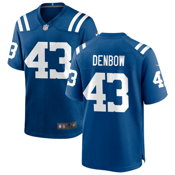  Mens Indianapolis Colts #43 Trevor Denbow Nike Royal Vapor Limited Player Jersey 