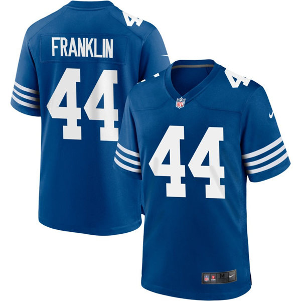  Mens Indianapolis Colts #44 Zaire Franklin Nike Royal Alternate Retro Vapor Limited Jersey 