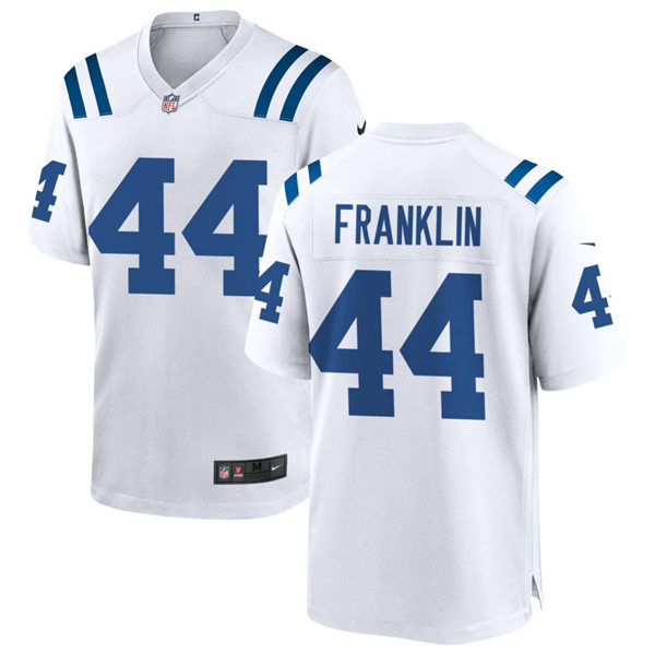  Mens Indianapolis Colts #44 Zaire Franklin Nike White Vapor Limited Jersey 