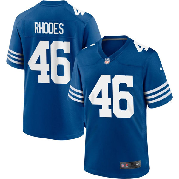  Mens Indianapolis Colts #46 Luke Rhodes Nike Royal Alternate Retro Vapor Limited Jersey 
