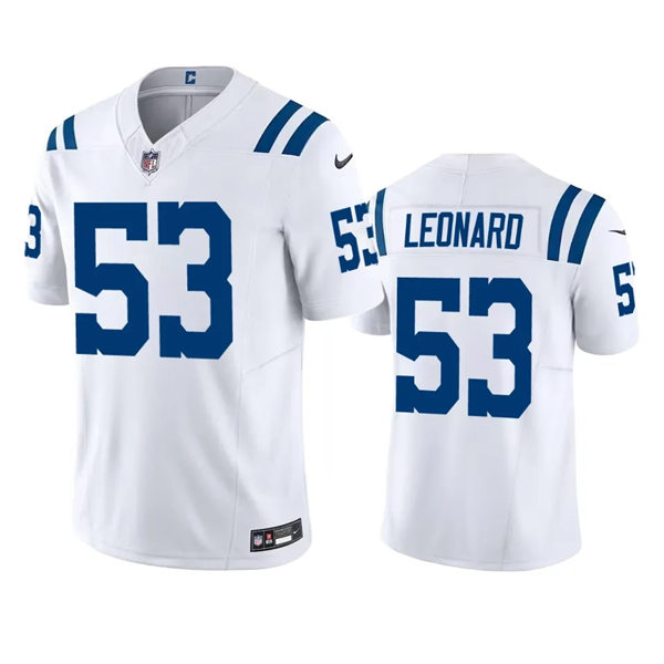  Mens Indianapolis Colts #53 Darius Leonard White Vapor F.U.S.E. Limited Jersey 