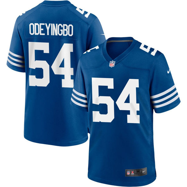  Mens Indianapolis Colts #54 Dayo Odeyingbo Nike Royal Alternate Retro Vapor Limited Jersey 