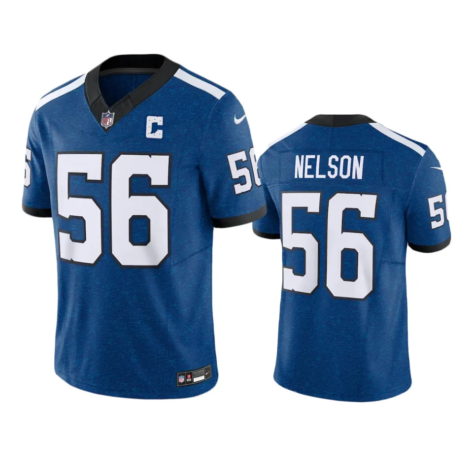  Mens Indianapolis Colts #56 Quenton Nelson Royal Indiana Nights Alternate Vapor F.U.S.E. Limited Jersey 