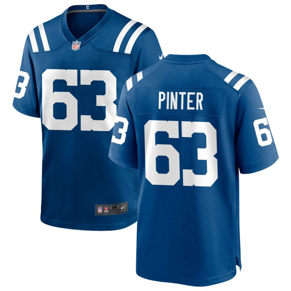  Mens Indianapolis Colts #63 Danny Pinter Nike Royal Vapor Limited Player Jersey 