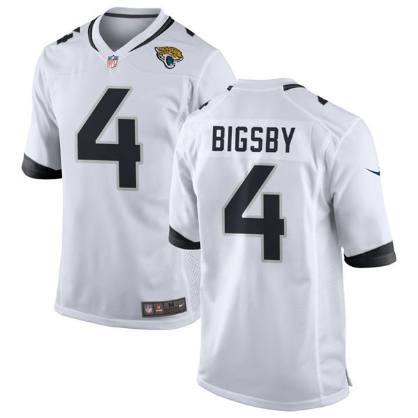  Mens Jacksonville Jaguars #4 Tank Bigsby Nike White Vapor Untouchable Limited Jersey 