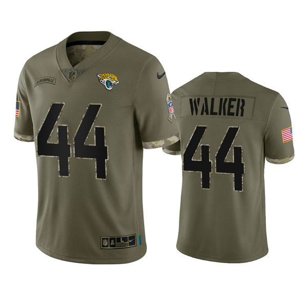  Mens Jacksonville Jaguars #44 Travon Walker Olive 2022 Salute To Service Limited Jersey 