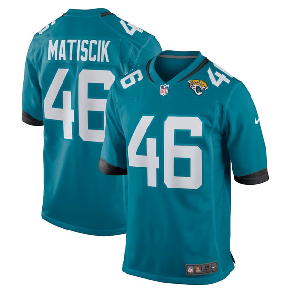  Mens Jacksonville Jaguars #46 Ross Matiscik Nike Teal Alternate Vapor Untouchable Limited Jersey 
