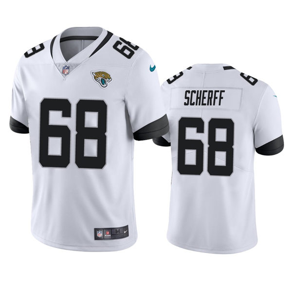 Mens Jacksonville Jaguars #68 Brandon Scherff Nike White Vapor Untouchable Limited Jersey(3) 