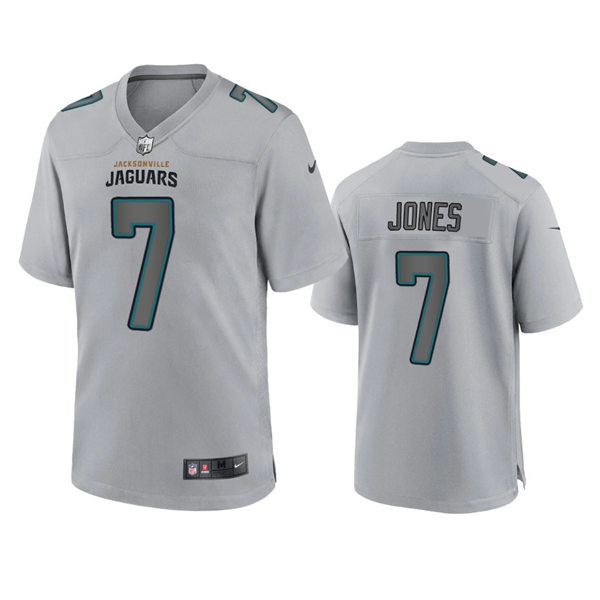  Mens Jacksonville Jaguars #7 Zay Jones Gray Atmosphere Fashion Game Jersey 