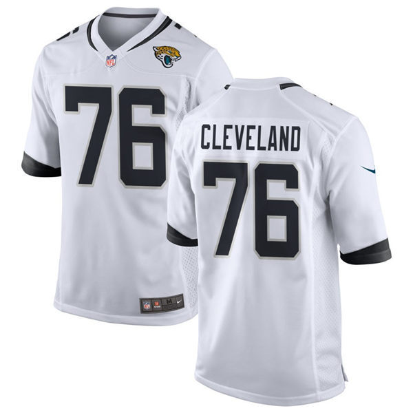  Mens Jacksonville Jaguars #76 Ezra Cleveland Nike White Vapor Untouchable Limited Jersey 