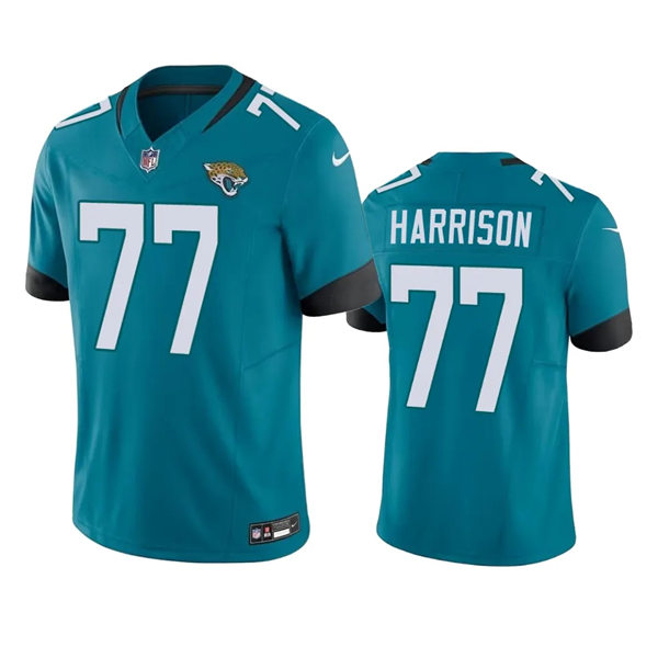  Mens Jacksonville Jaguars #77 Anton Harrison Nike Teal Alternate Vapor Untouchable Limited Jersey 