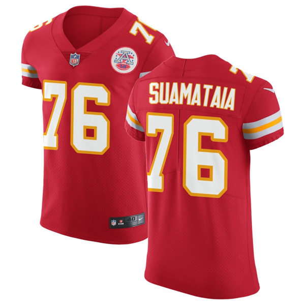  Mens Kansas City Chiefs #76 Kingsley Suamataia Nike Red Vapor Untouchable Limited Jersey 