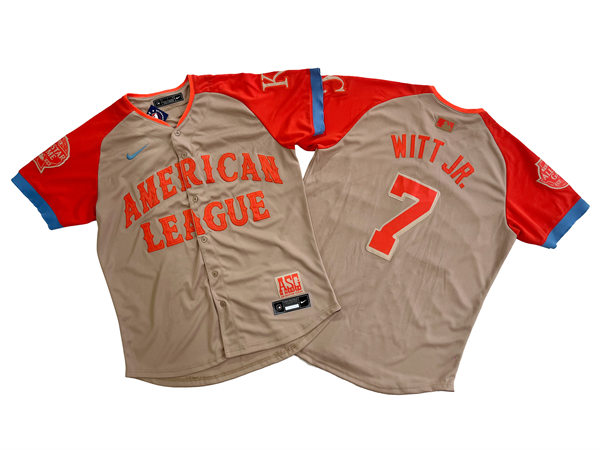  Mens Kansas City Royals #7 Bobby Witt Jr. Nike 2024 MLB All-Star Game Limited Player Jersey - Cream 