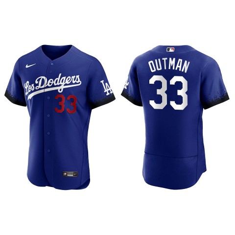  Mens Los Angeles Dodgers #33 James Outman Nike Royal City Connect Jersey 