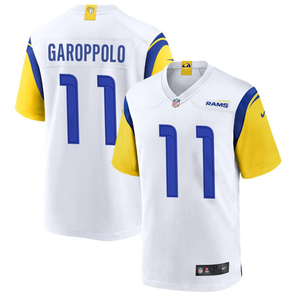  Mens Los Angeles Rams #11 Jimmy Garoppolo Nike White Alternate Vapor Limited Jersey 