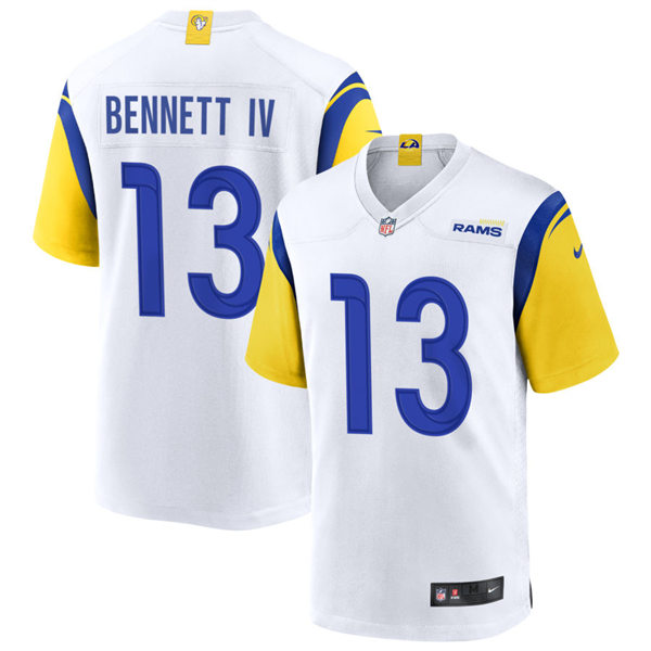  Mens Los Angeles Rams #13 Stetson Bennett IV Nike White Alternate Vapor Limited Jersey 