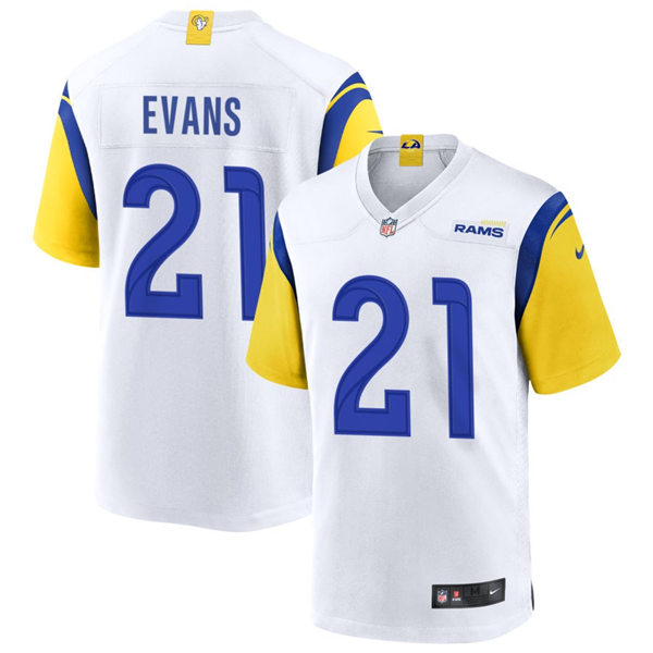  Mens Los Angeles Rams #21 Zach Evans Nike White Alternate Vapor Limited Jersey 