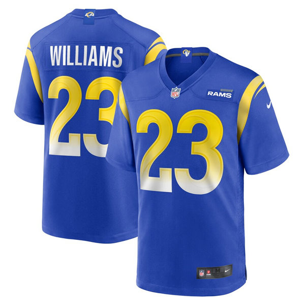  Mens Los Angeles Rams #23 Kyren Williams Nike Royal Vapor Untouchable Limited Jersey 