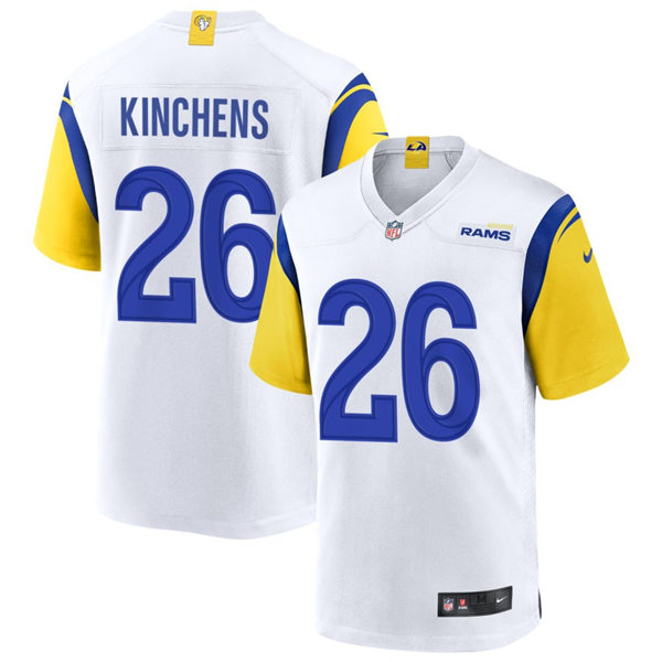  Mens Los Angeles Rams #26 Kamren Kinchens Nike White Alternate Vapor Limited Jersey 