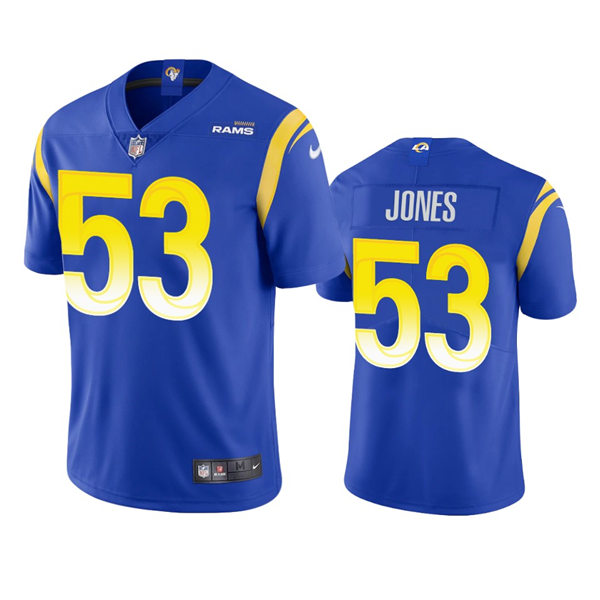  Mens Los Angeles Rams #53 Ernest Jones Nike Royal Vapor Untouchable Limited Jersey 