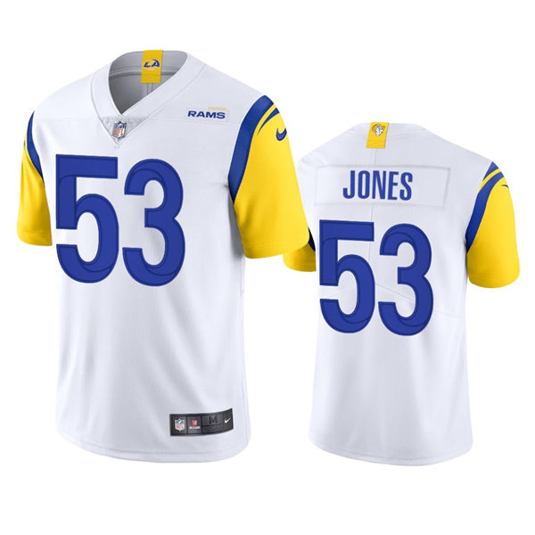  Mens Los Angeles Rams #53 Ernest Jones Nike White Alternate Vapor Limited Jersey 
